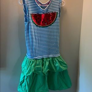 Mini boden flippy watermelon dress 7-8